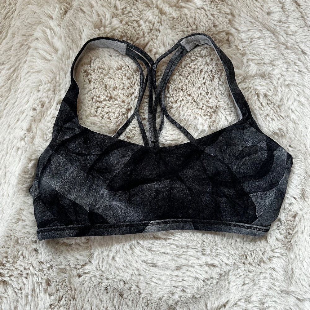Grey Pattern Lululemon Sports Bra Size 4